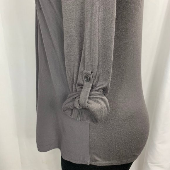 Pleione Sharkbite Hem Pocket Blouse Size Small - Picture 6 of 8
